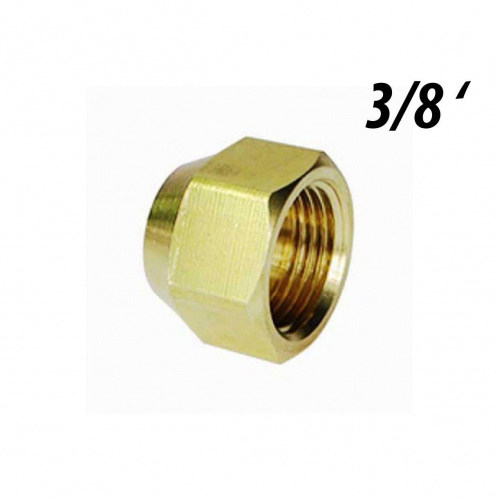 Гайка для трубы 3/8'', латунь фото Гайка для трубы 3/8'', латунь фото