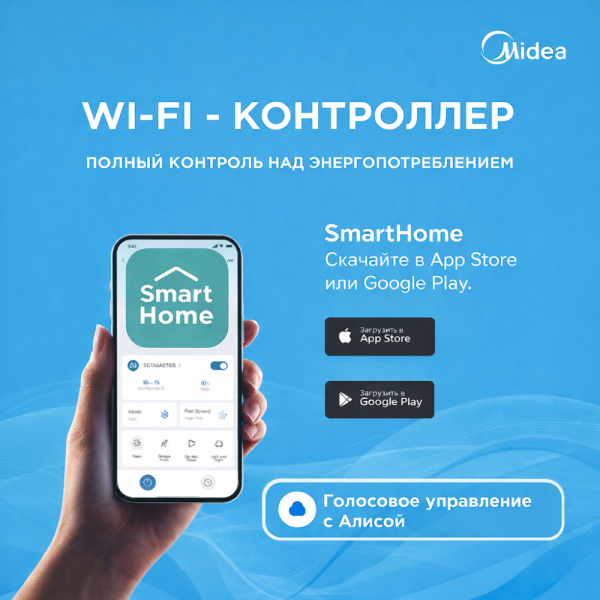 Кондиционер MIDEA BREEZELESS CB1-12HRFN8-I Full DC Inverter + Wi-FI  (без медной трубы)