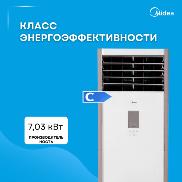 Кондиционер колонного типа MIDEA MFPA-24ARN1 (без медной трубы)